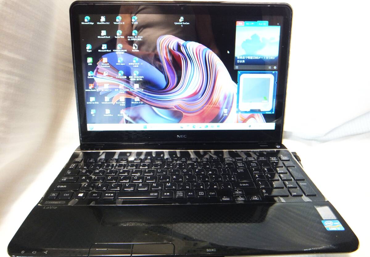 ◇NEC LS550/JS3EB 第3世代i7-3630QM 2.4GHz 新品SSD256GB ブルーレイ Bluetooth無線 WEBカメラ 無線LAN 15.6LED Windows11/24H2+10/22H2◇