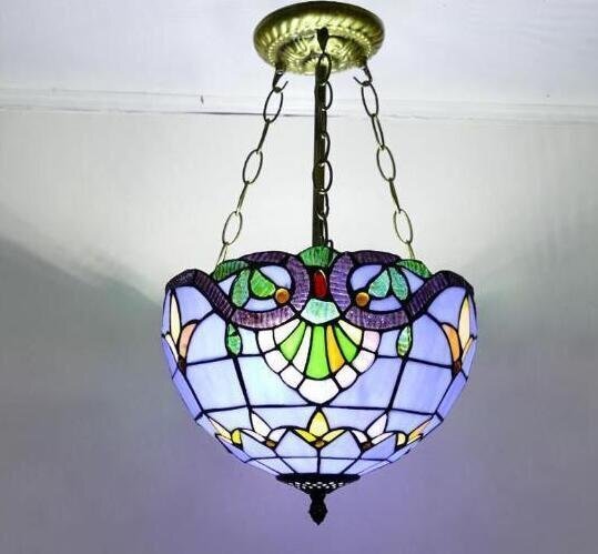美品 ステンドランプ ステンドグラス アンティーク 花柄 レトロな雰囲気がおしゃれ★ヴィンテージ ティファニー 照明