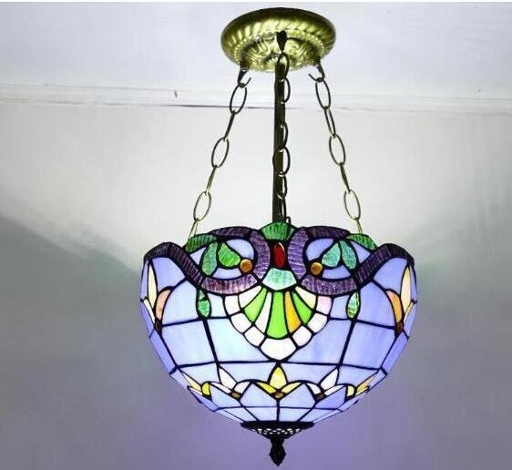 美品 ステンドランプ ステンドグラス アンティーク 花柄 レトロな雰囲気がおしゃれ★ヴィンテージ ティファニー 照明