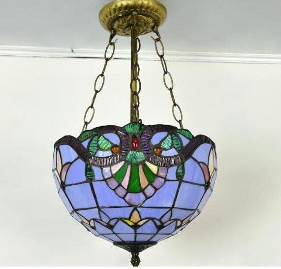 美品 ステンドランプ ステンドグラス アンティーク 花柄 レトロな雰囲気がおしゃれ★ヴィンテージ ティファニー 照明