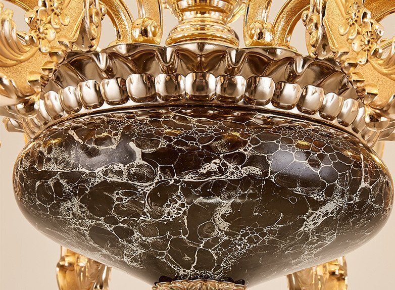 新入荷◆美品◆セレブ好物◆ 高級(jí)水晶ペンダントライト　洋風(fēng)照明　陶器シャンデリア　北歐デザイン シーリングライト 天井照明 6燈