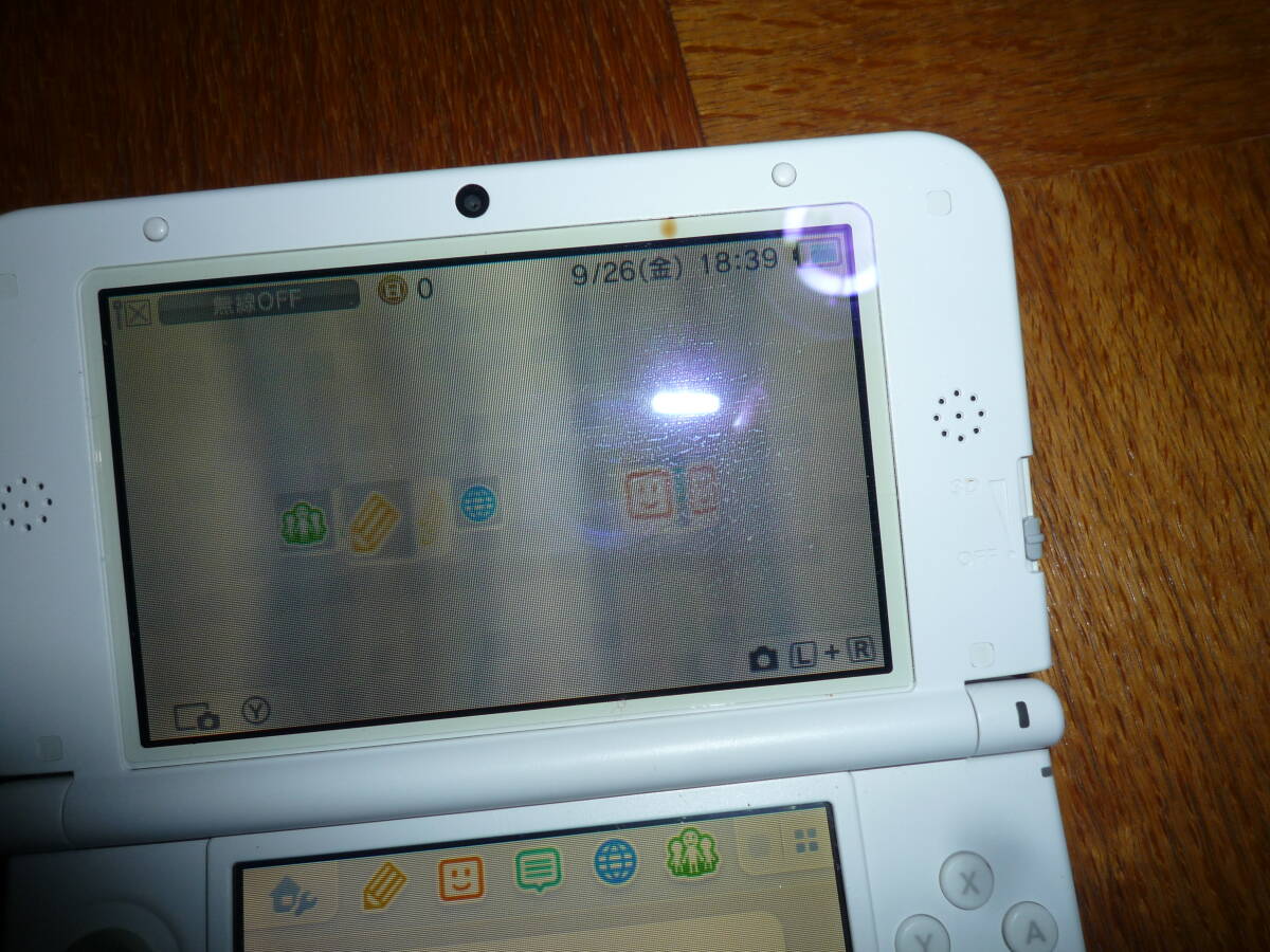 ニンテンドー３ＤＳＬＬ　ミント×ホワイト　箱付き本體　ジャンク扱??