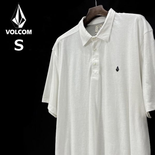売切り【正規新品】VOLCOM ボルコム◆半袖 ポロシャツ スケート サーフ ストーンロゴ ロゴ刺繍 男女兼用(S)白 250617_画像2