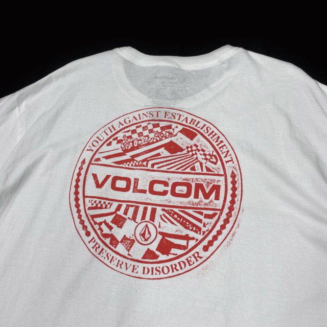 売切り【正規新品】VOLCOM ボルコム◆半袖 Tシャツ スケート サーフ ストーンロゴ 男女兼用 バックプリント(XXL)白 250617-B_画像5