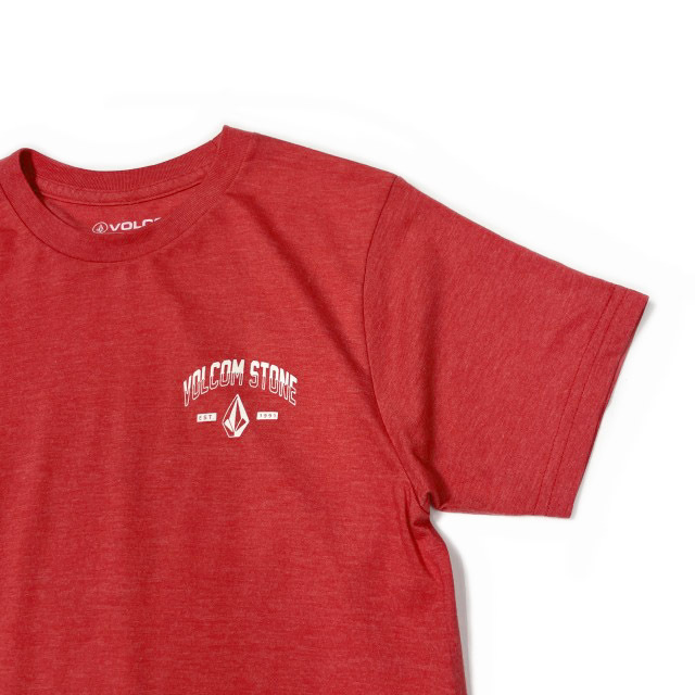 売切り【正規新品】VOLCOM ボルコム◆半袖 Tシャツ スケート サーフ ストーンロゴ 男女兼用 バックプリント(S)赤 250617_画像5