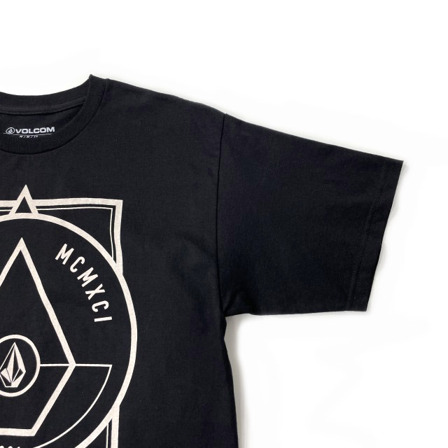 売切り【正規新品】VOLCOM ボルコム◆半袖 Tシャツ スケート サーフ ストーンロゴ 男女兼用(M)黒 250617_画像3