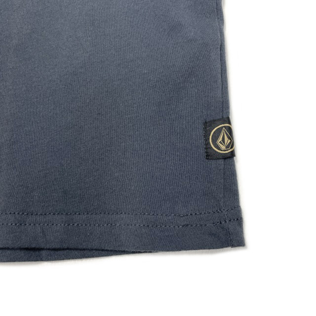 売切り【正規新品】VOLCOM ボルコム◆半袖 Tシャツ スケート サーフ ストーンロゴ 男女兼用 ヘンリーネック ワッペン(S)グレー 黒 250617-B_画像3
