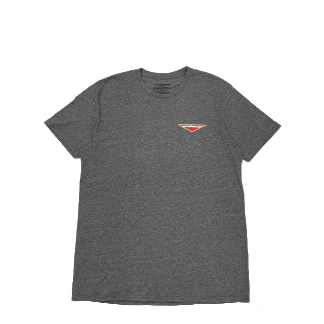 売切り【正規新品】VOLCOM ボルコム◆半袖 Tシャツ スケート サーフ ストーンロゴ バックプリント 男女兼用(L)グレー 250617-B_画像4