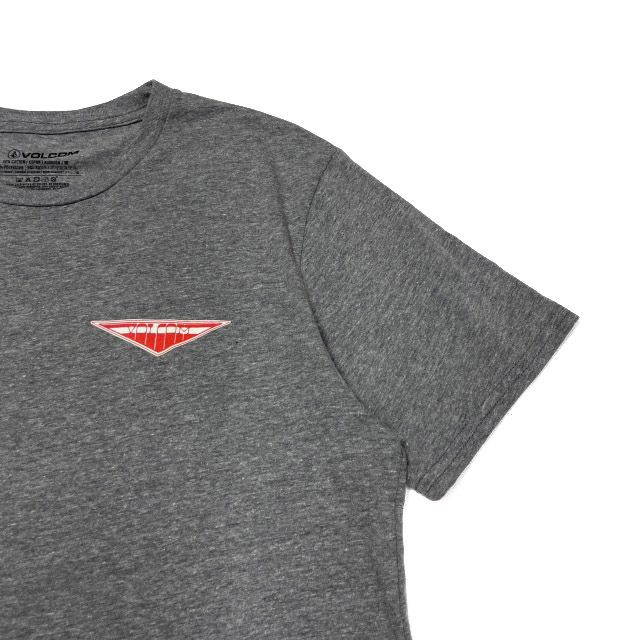 売切り【正規新品】VOLCOM ボルコム◆半袖 Tシャツ スケート サーフ ストーンロゴ バックプリント 男女兼用(L)グレー 250617-B_画像5