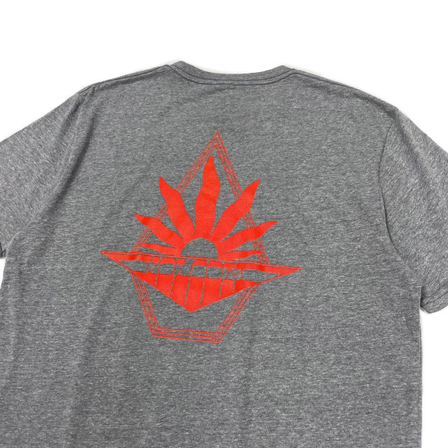 売切り【正規新品】VOLCOM ボルコム◆半袖 Tシャツ スケート サーフ ストーンロゴ バックプリント 男女兼用(L)グレー 250617-B_画像3