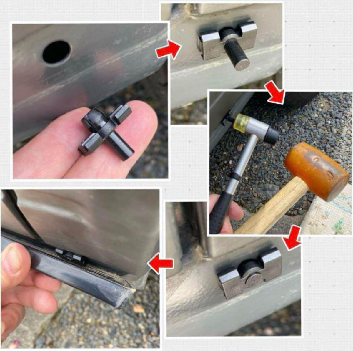 ボルボ240 社外 新品 ロッカーパネルモール・クリップ 6個セット ☆ 送料無料 ☆ VOLVO 240 ドア下モールクリップ_画像5