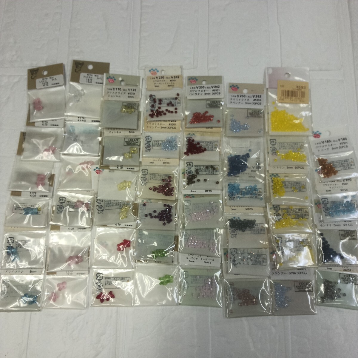 100円? D3 貴和 パーツクラブ ビーズ★スワロフスキー まとめてセット
