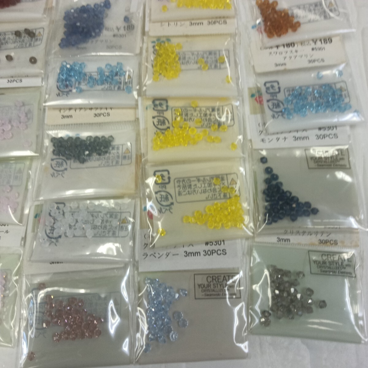 100円? D3 貴和 パーツクラブ ビーズ★スワロフスキー まとめてセット