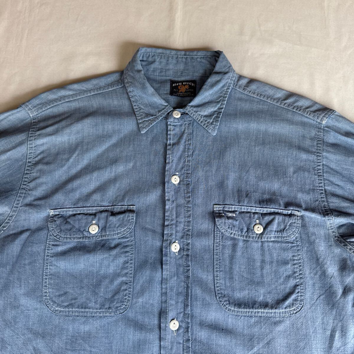 ~60s BIG BUCK CHAMBRAY WORK SHIRT ヴィンテージ ビンテージ シャンブレーシャツ ワークシャツ ELY&WALKER アメカジ 50s 送料無料_画像5