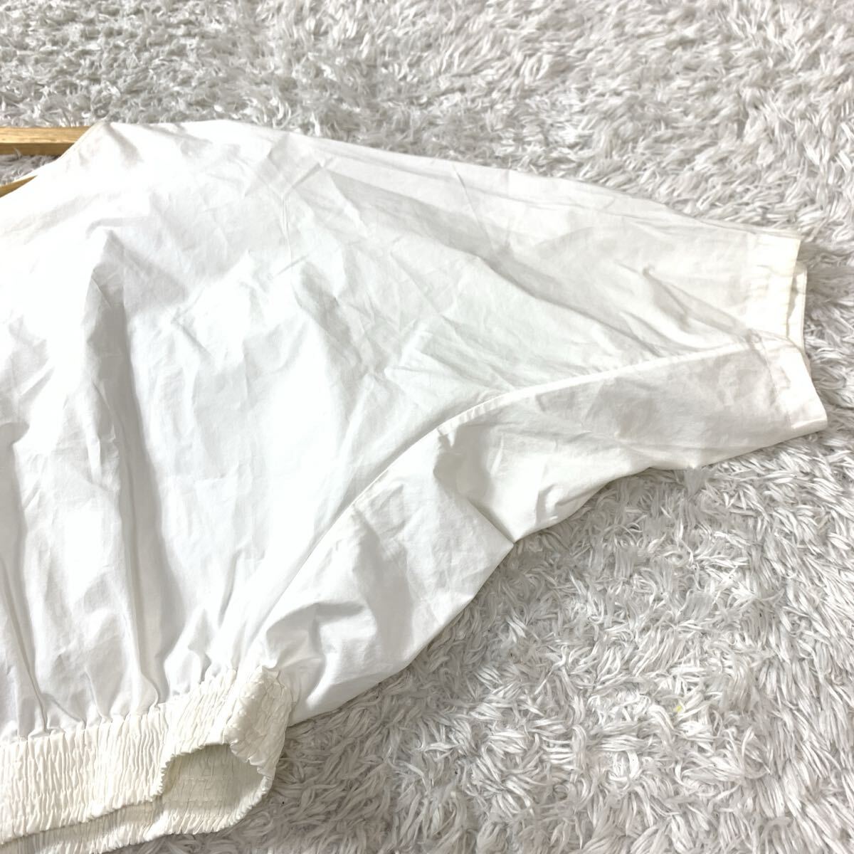 IENA イエナ ブラウス ドルマンスリーブ トップス カットソー 綿 コットン 白 ホワイト アイボリー F YA134_画像3