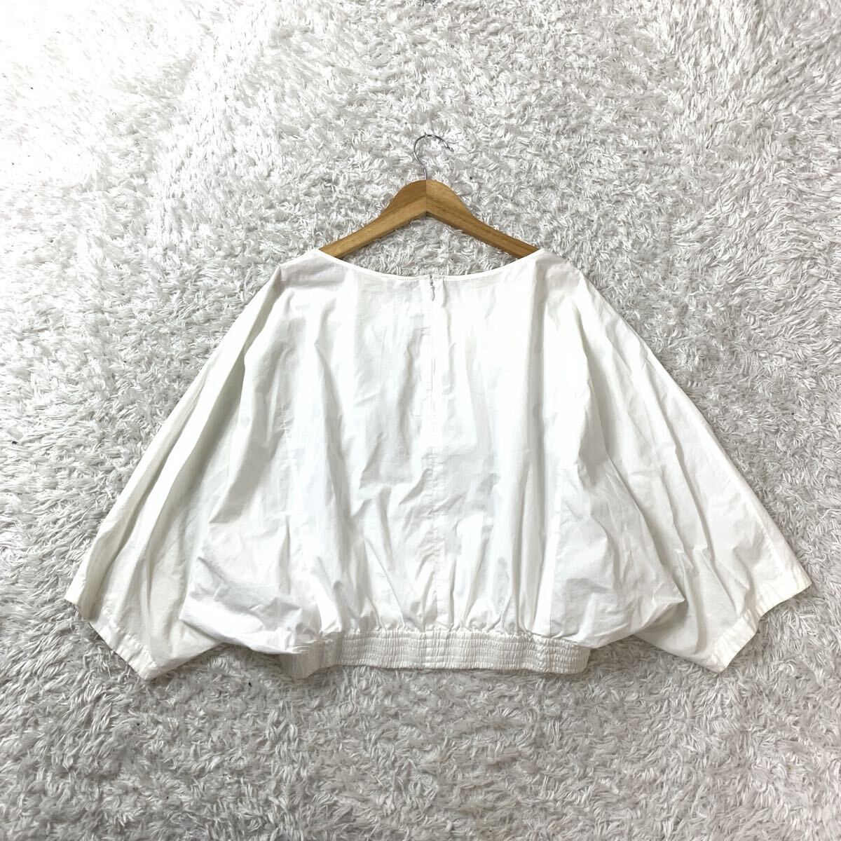 IENA イエナ ブラウス ドルマンスリーブ トップス カットソー 綿 コットン 白 ホワイト アイボリー F YA134_画像7