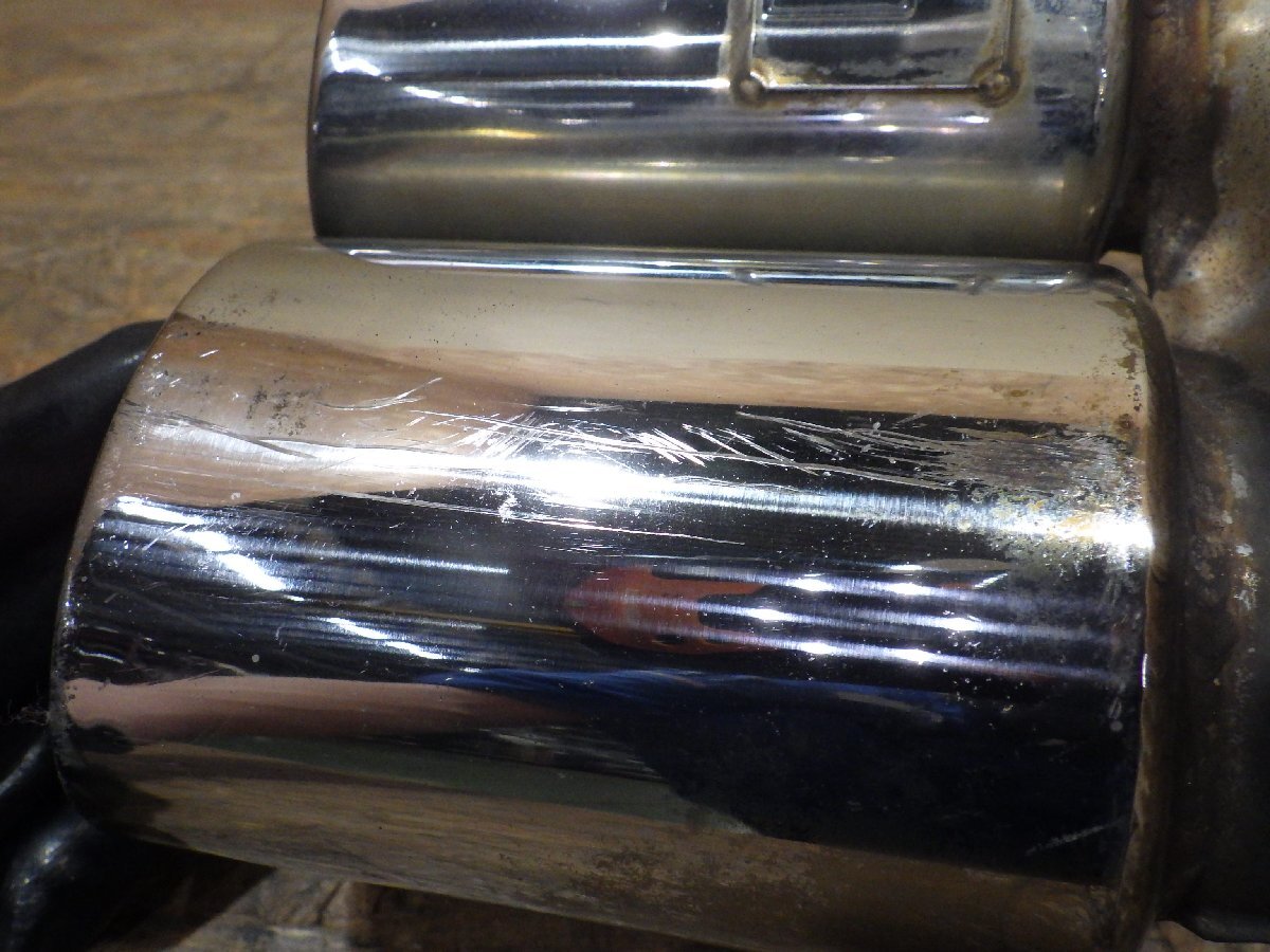 【山形 酒田発】中古 ミラジーノ DBA-L650S リアマフラー ロッソモデロ 2WD用 センター2本出し ステー/ブッシュ付 テスト済