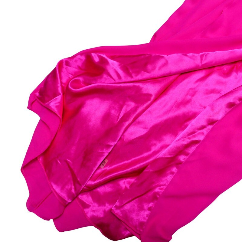 M1287#未使用*カルバンクライン*Calvin Klein*マキシドレス*ロング*パーティ*アメリカンスリーブ*ビジュー裝飾*ピンク系