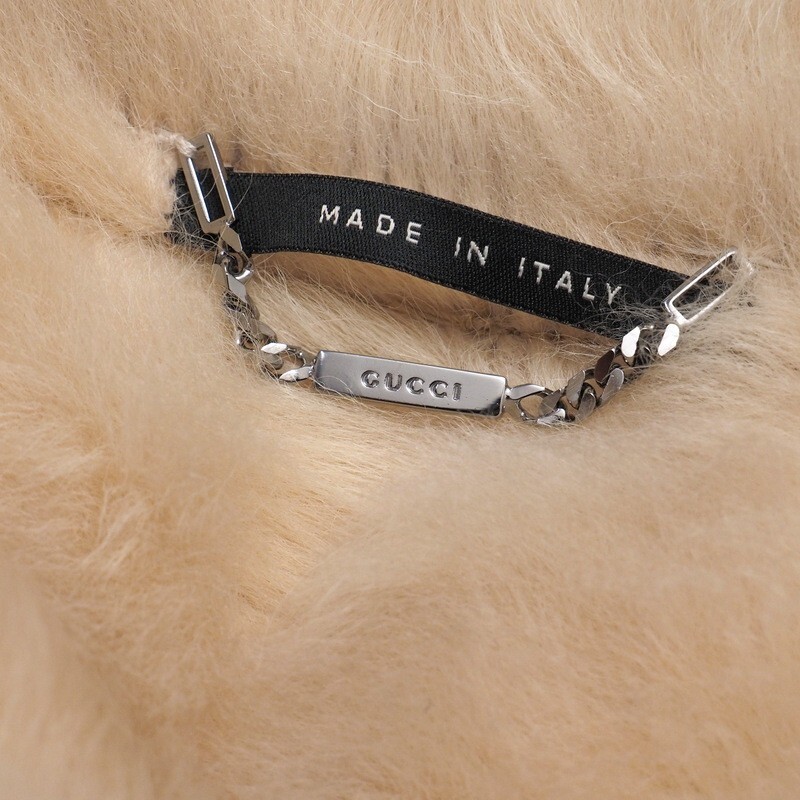 GS2870*イタリア制 GUCCI by TOM FORD グッチ トムフォード期 ムートンコート ムートンジャケット ファー 羊革 Size 40 ベージュ系