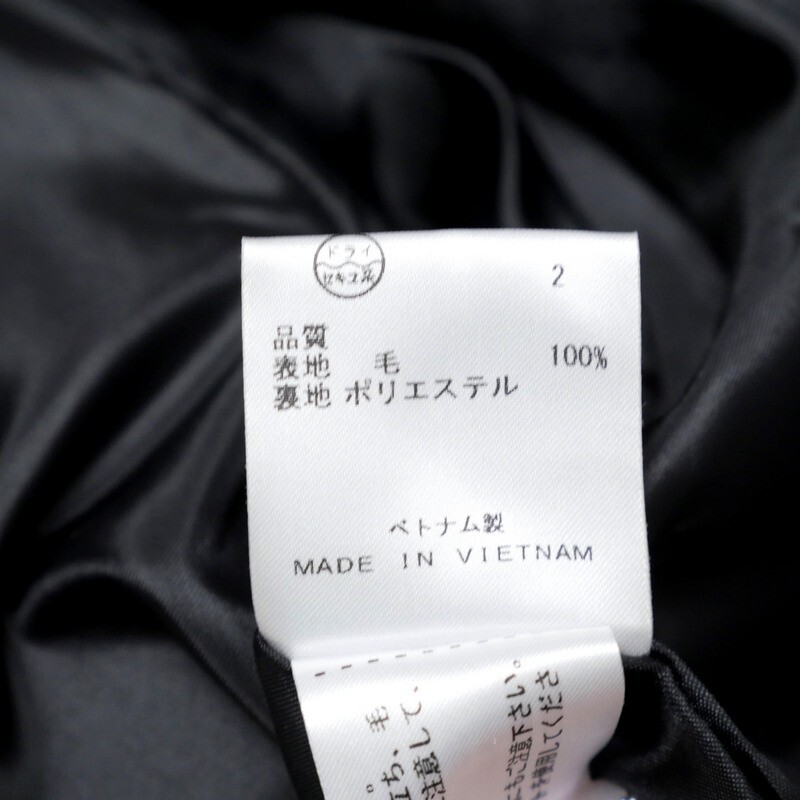 GR4254▼DKNY ダナキャランニューヨーク*ダブルブレスト ロングコート*ウール*サイズ4*ブラック