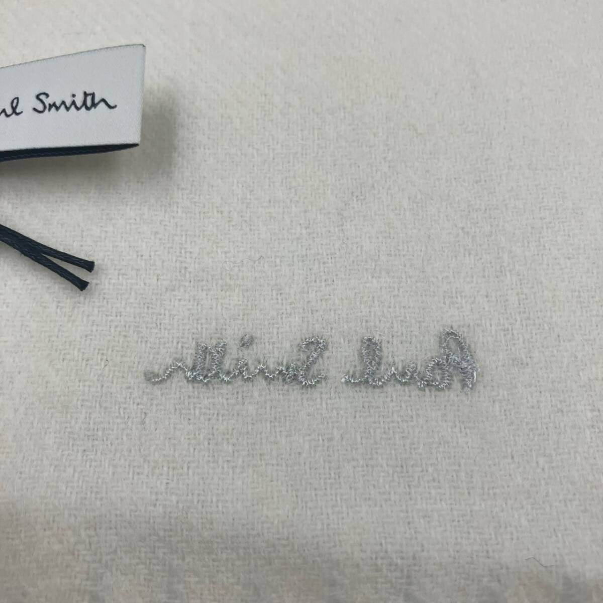 Paul Smith ポールスミス マフラー ウール ホワイト 未使用