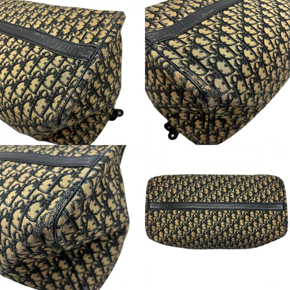 Dior ディオール トロッター柄 ボストンバッグ ネイビー ボストンバッグ