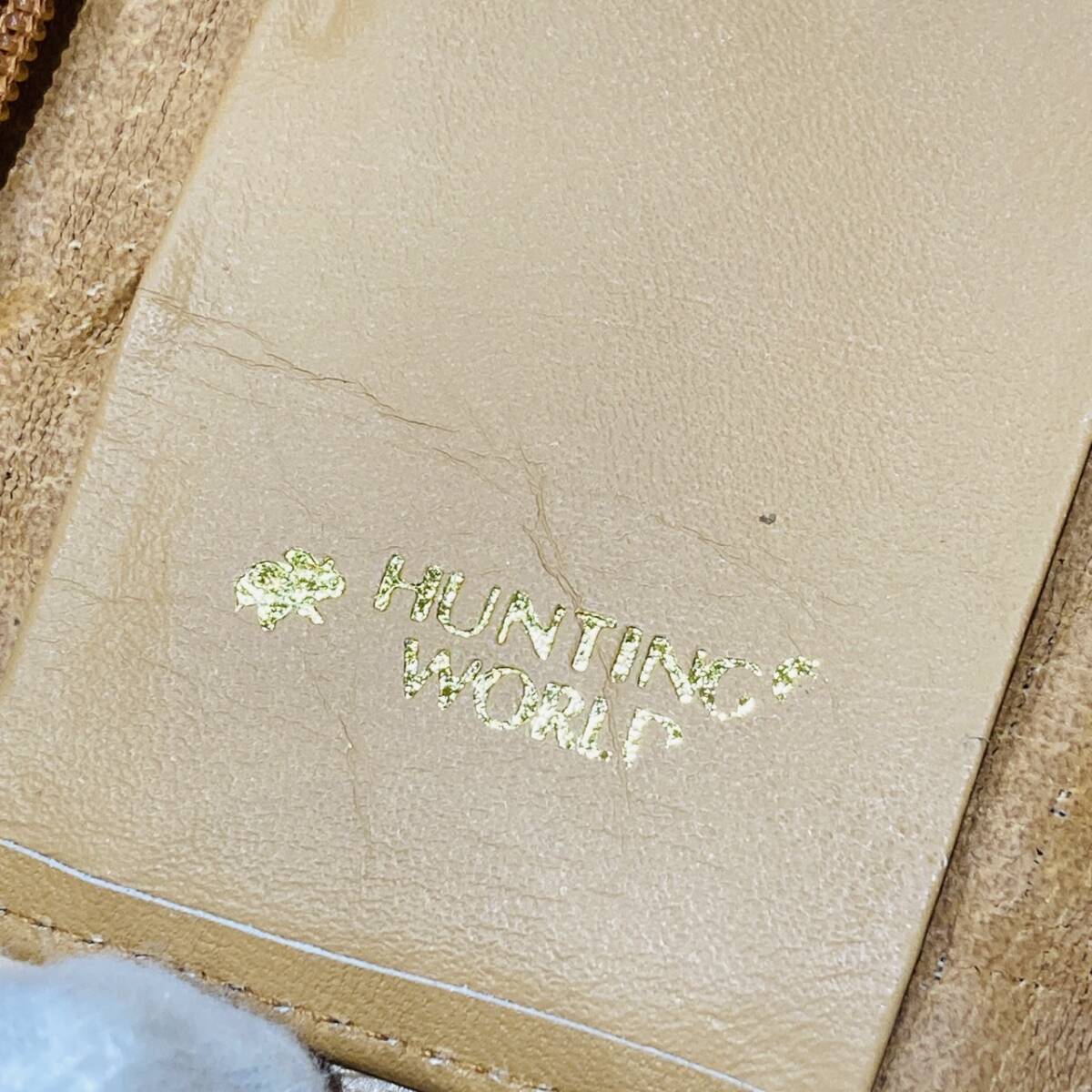 HUNTING WORLD ハンティングワールド バチュー クロス カーキ×ブラウン系 キーケース