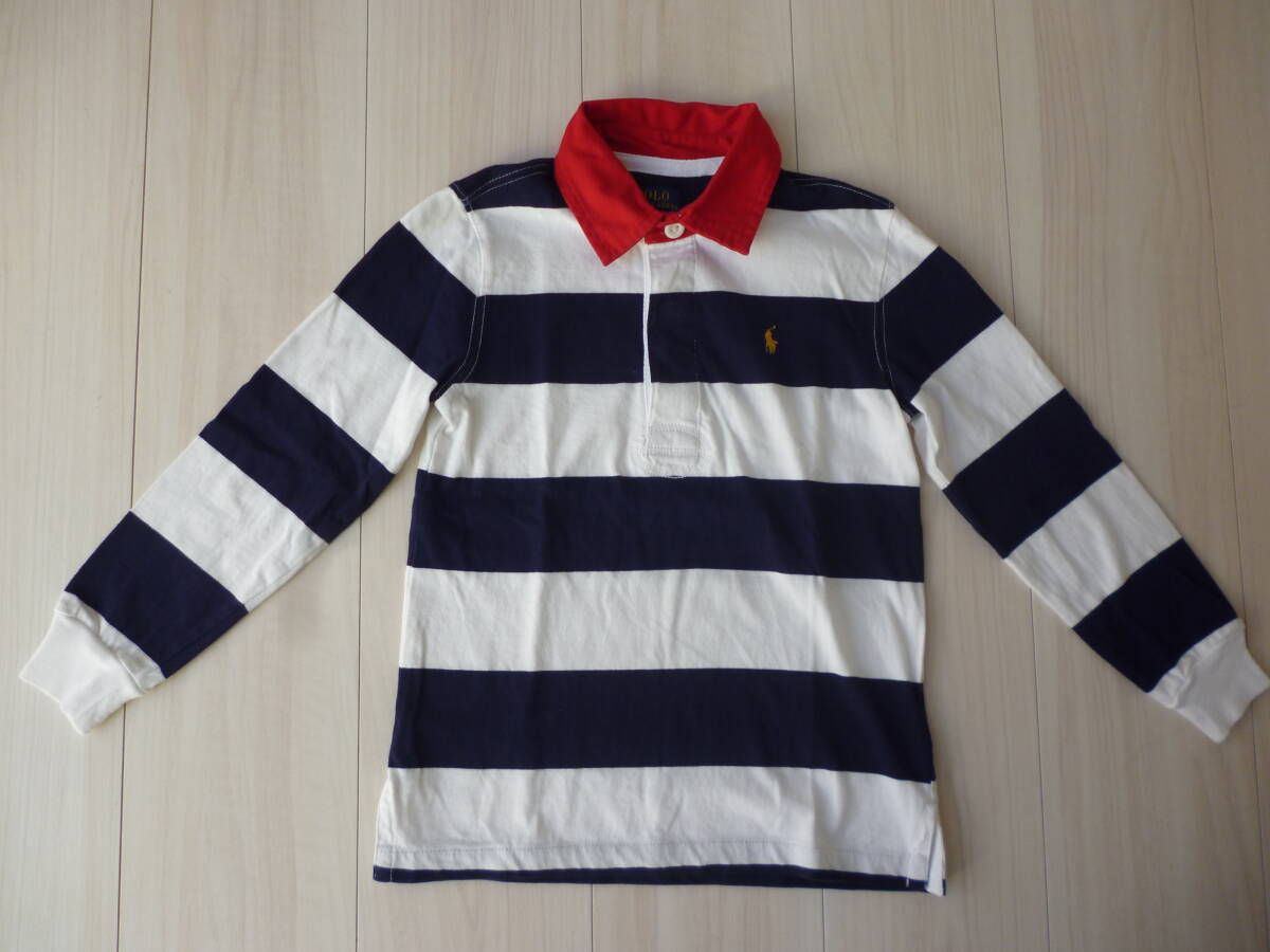 【美品】ラルフローレン紺ボーダーシャツ★120cm★_画像1
