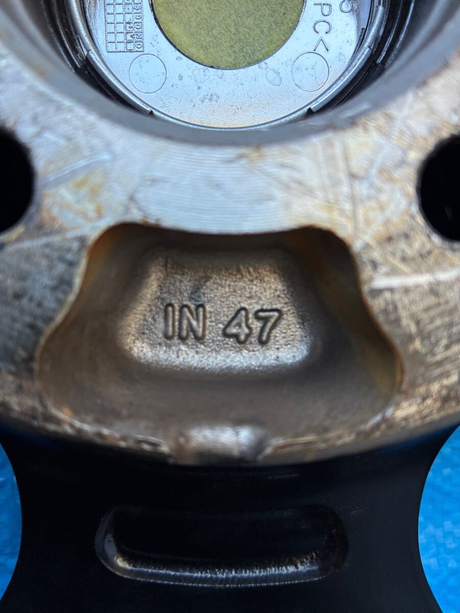 weds LEONISレオニス 17インチアルミホイール4本セット PCD100 7J オフセット47 5穴 ハブ径66手計 中古品 215/50R17 レガシー等_画像6