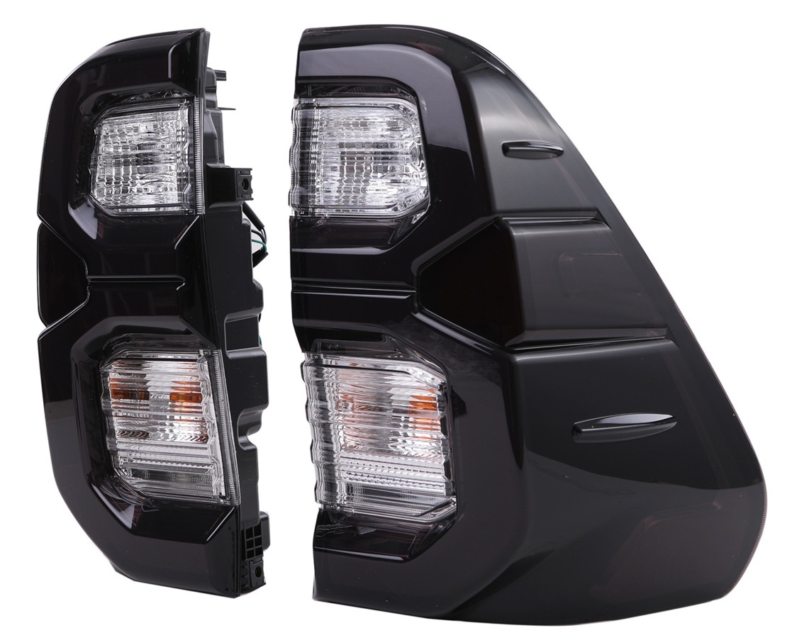 トヨタ 用 LED ファイバー テールランプ テール ライト 左右セット スモーク×クリアー フルLED ハイラックス レボ GUN125 HILUX REVO 等_画像1
