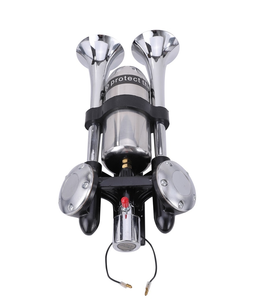 12Ｖ24Ｖ兼用 2連 エアーホーン ヤンキーホーン エコーホーン 新幹線ホーン 500db 車用ホーン スピーカー キット トラック ボート 船 等_画像2