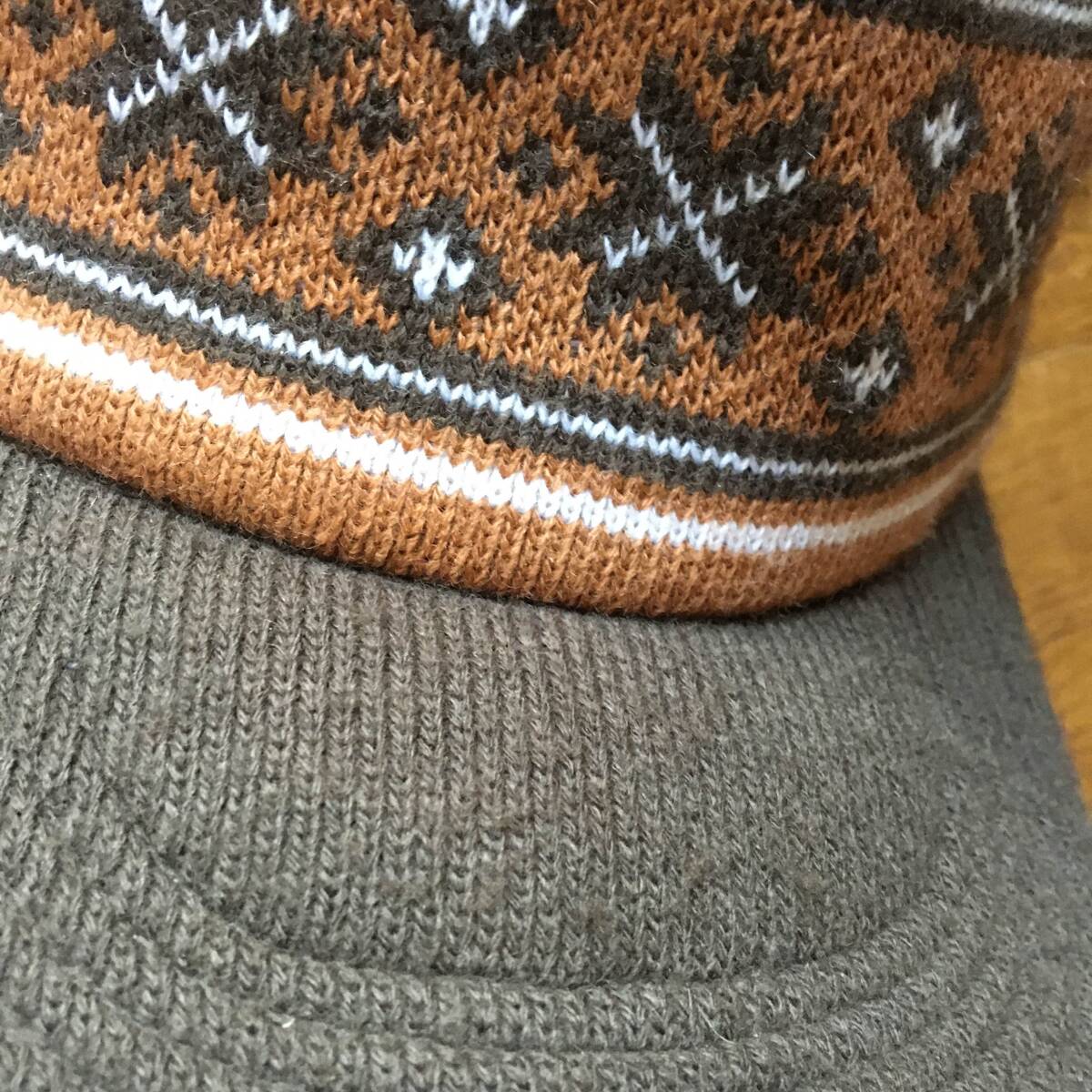 即決!秋冬用【FLIP THE SCRIPT/帽子 】ニット&メッシュ切り返しデザイン★サイズ:フリー_画像7