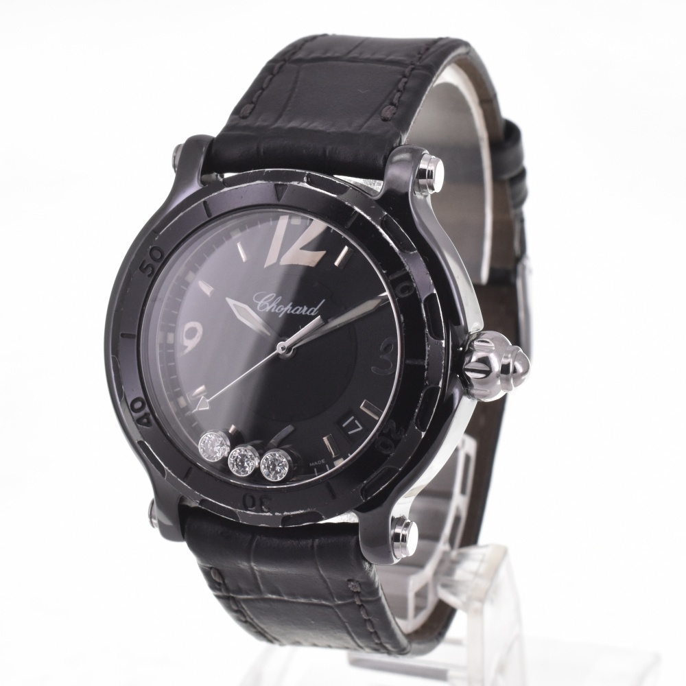 ショパール Chopard 28/8507 ハッピースポーツ 3P ダイヤモンド 限定品 クォーツ メンズ I#142632_画像2