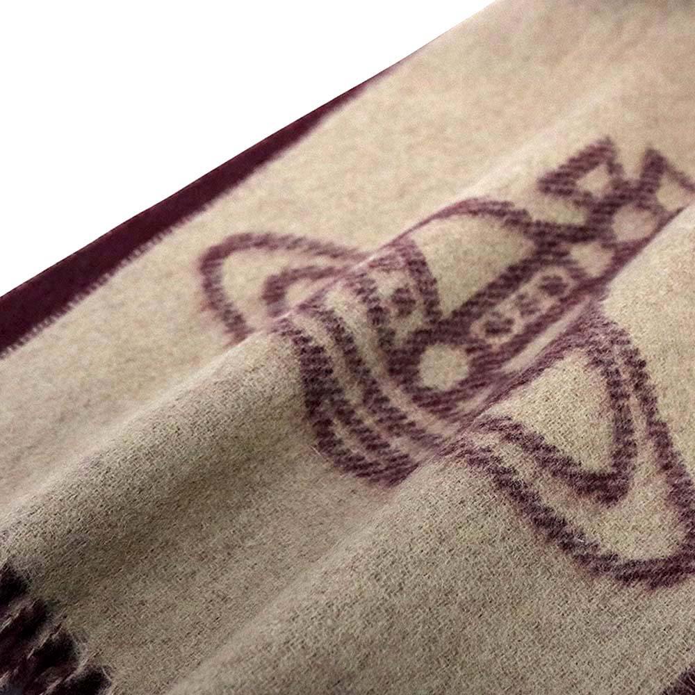 ヴィヴィアンウエストウッド VIVIENNE WESTWOOD マフラー 25-W00ZH-C406 レディース メンズ ビッグオーブロゴ キャメル マフラー_画像3