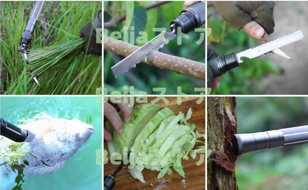 最高品質 屋外 キャンプ サバイバル アウトドア ハイキング 登山 自己防衛 保護棒 スティック ストック ポール安全多機能(108cmタイプ)_画像3