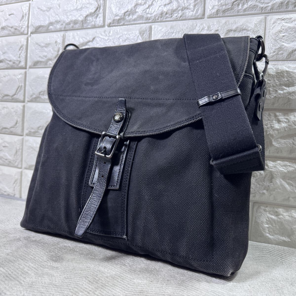 PORTER ポーター キャンバス ショルダーバッグ 吉田カバン BLACK ショルダーバッグ メッセンジャーバッグ 斜め掛けバッグ