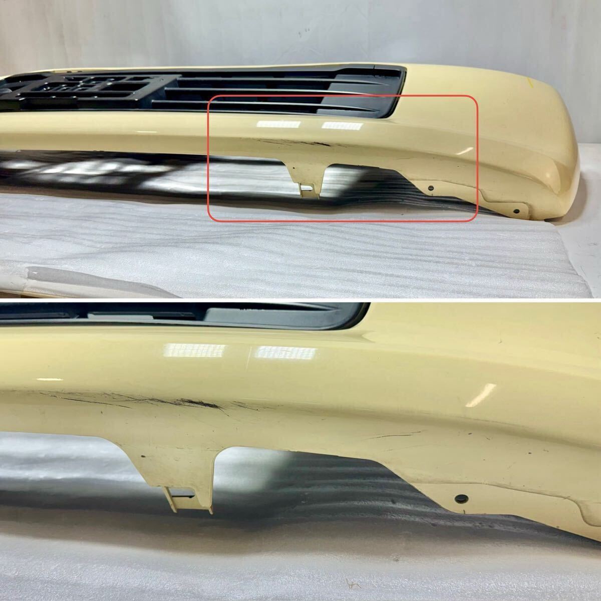 S-4793 ワゴンR FA FX フロントバンパー グリル付 MH35S MH55S 71711-63R0 ZVG シフォンアイボリーメタリック SUZUKI 純正 9.4@AM_画像8