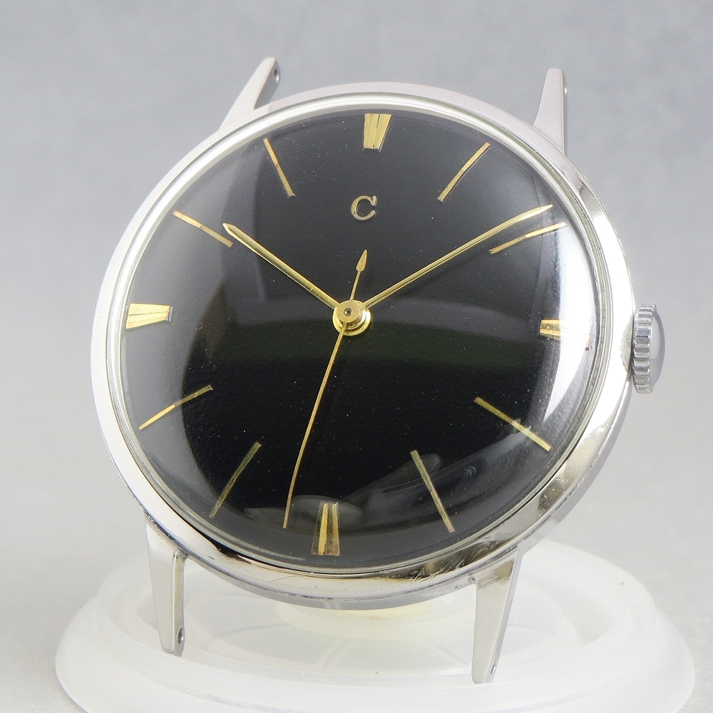 OH済 1950s CITIZEN シチズン センターセコンド 新本中三針 17石 機械式 手巻 腕時計 アンティーク チラネジ パラショック JAPAN MADE_画像1