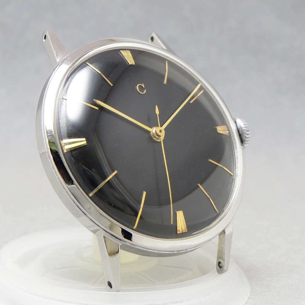 OH済 1950s CITIZEN シチズン センターセコンド 新本中三針 17石 機械式 手巻 腕時計 アンティーク チラネジ パラショック JAPAN MADE_画像9
