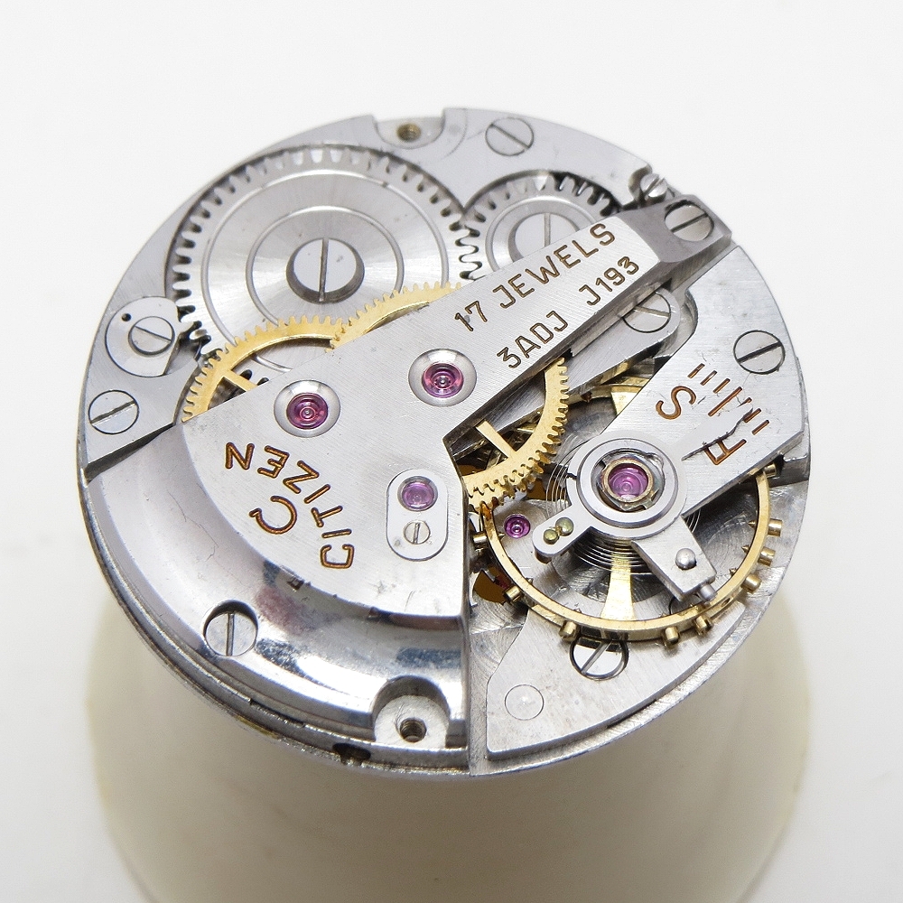 OH済 1950s CITIZEN シチズン センターセコンド 新本中三針 17石 機械式 手巻 腕時計 アンティーク チラネジ パラショック JAPAN MADE_画像2