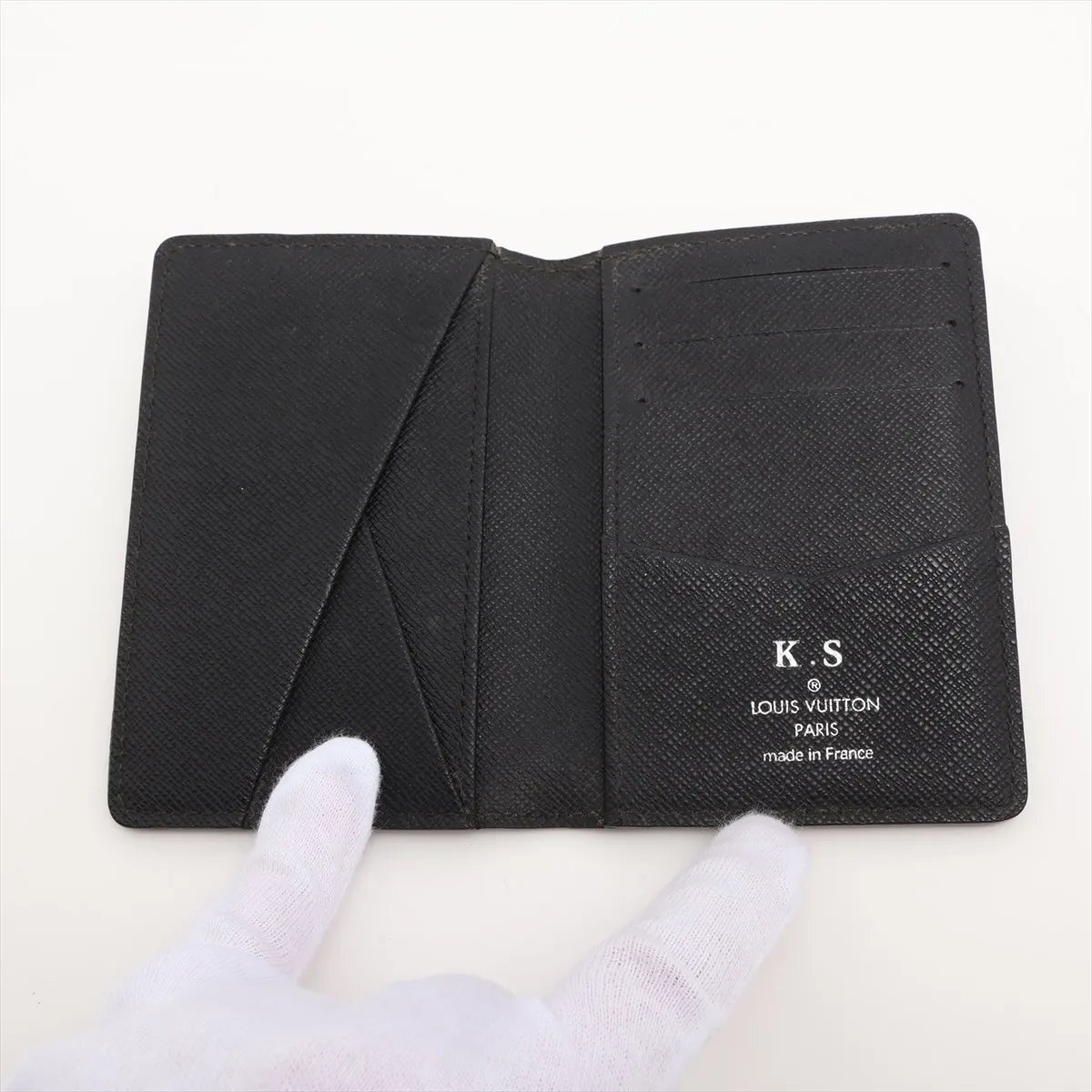 ■美品■ルイヴィトン■ダミエ グラフィット オーガナイザー ドゥ ポッシュ レザー パスケース メンズ MMM CP50-7