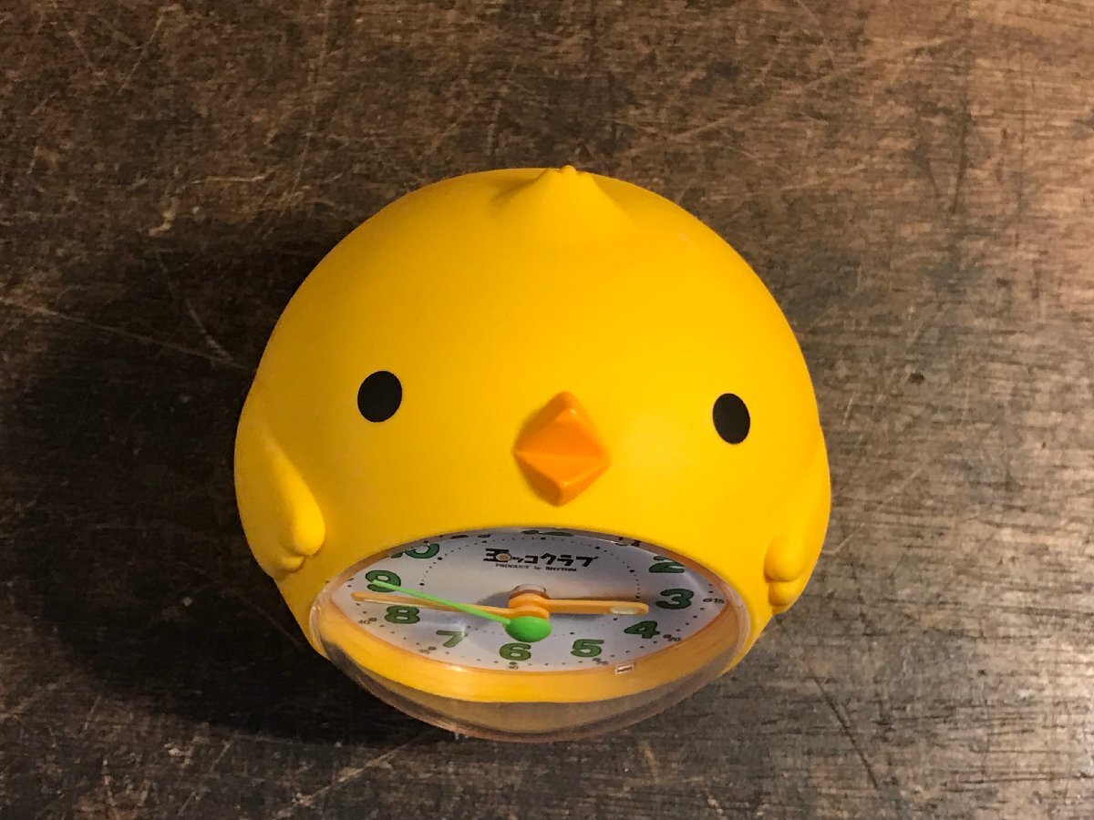 SS-9796■送料込■玉ッコクラブ RHYTHM アラーム おしゃべり 目覚まし 置時計 時計 アンティーク レトロ 323g●現(xiàn)狀動作品/くATら