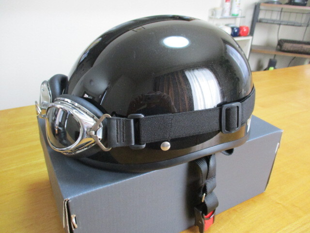  защитные очки есть полушлем чёрный (L)