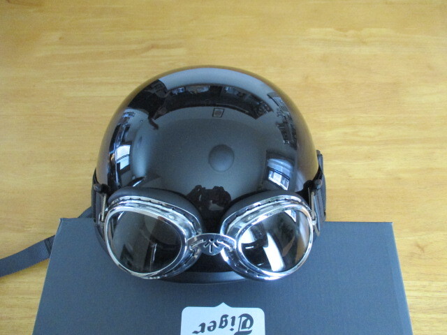  защитные очки есть полушлем чёрный (L)