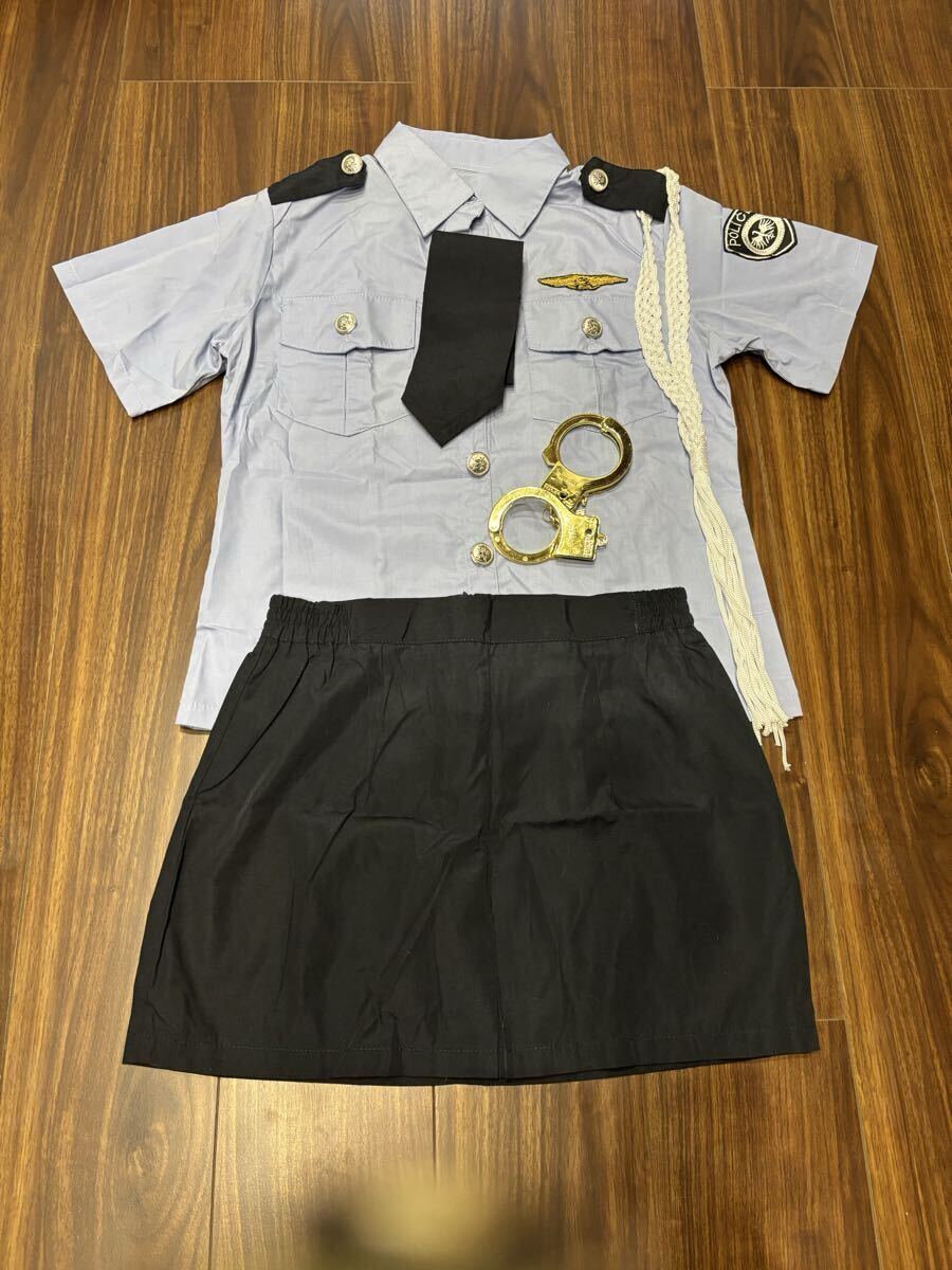 ★送料無料★新品 ミニスカポリス コスプレ ハロウィン 婦人警官 手錠 パーティ 衣装 制服 コスチューム衣装