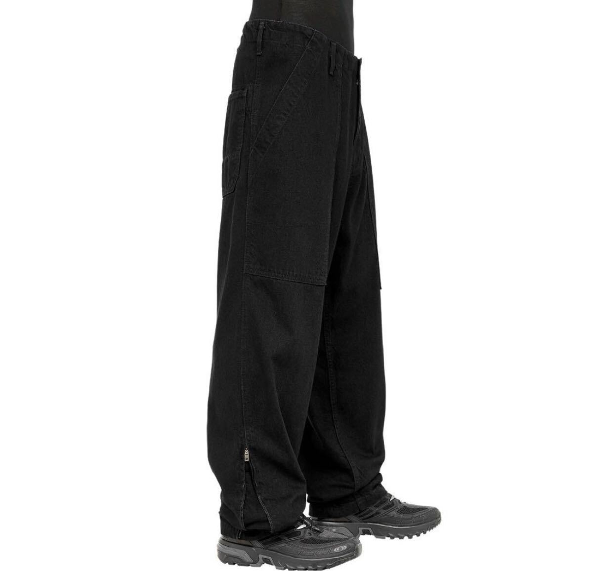 タグ付き Yohji Yamamoto 23SS デニムベイカーパンツ タグ付き Yohji Yamamoto POUR HOMME 23SS デニムベイカーパンツ