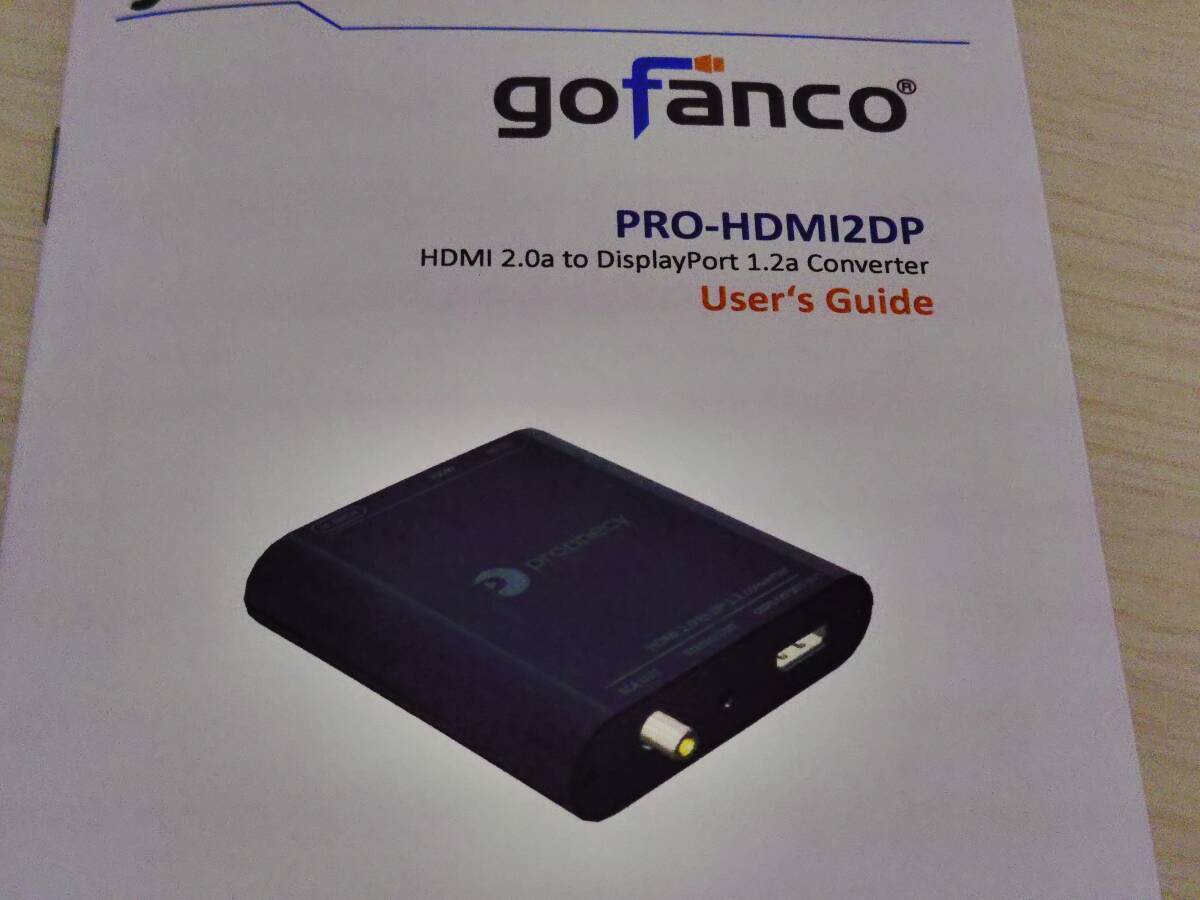 gofanco Prophecy HDMI 2.0 to DisplayPort 1.2 Converter (PRO-HDMI2DP)_画像2