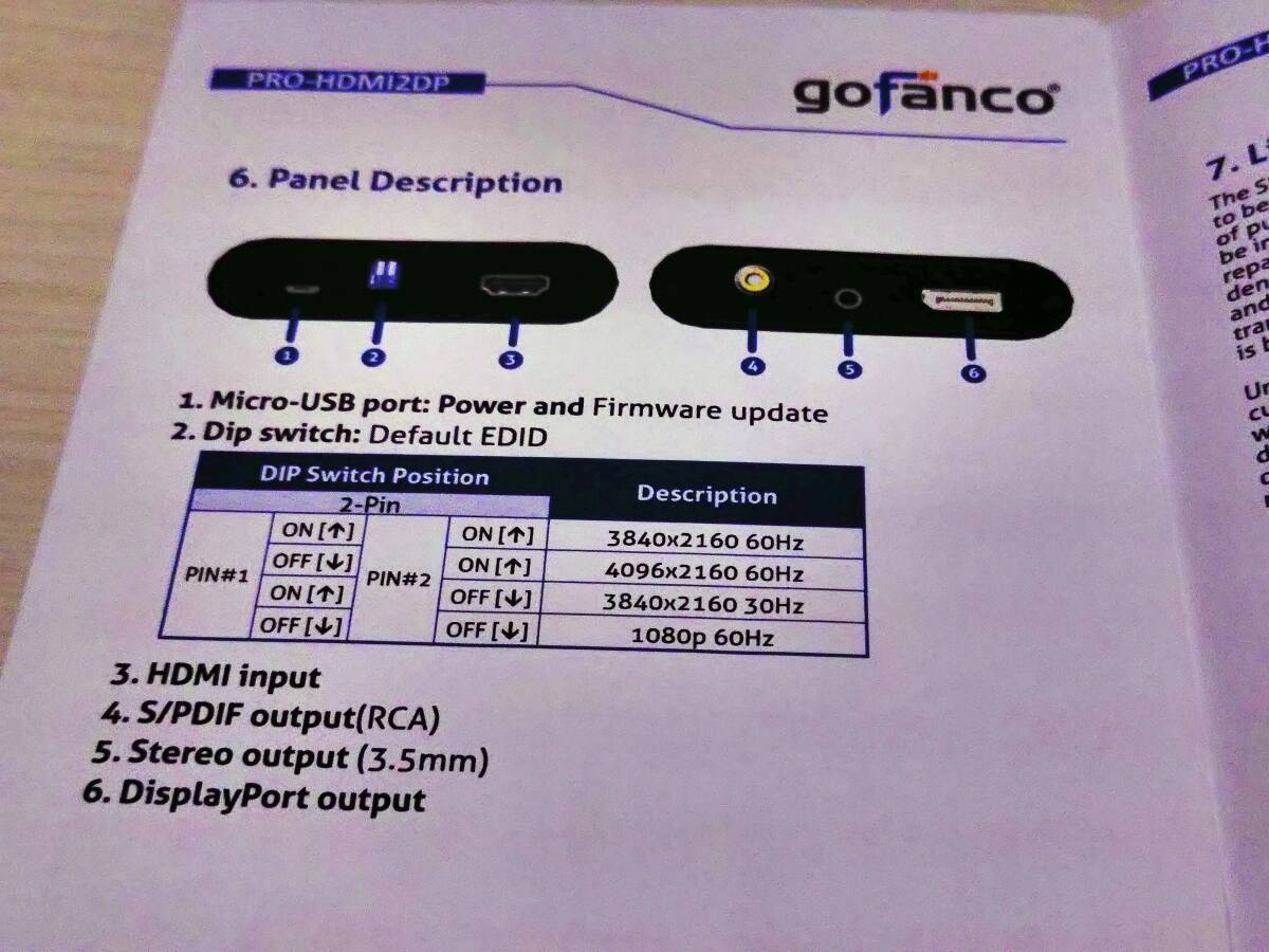 gofanco Prophecy HDMI 2.0 to DisplayPort 1.2 Converter (PRO-HDMI2DP)_画像4