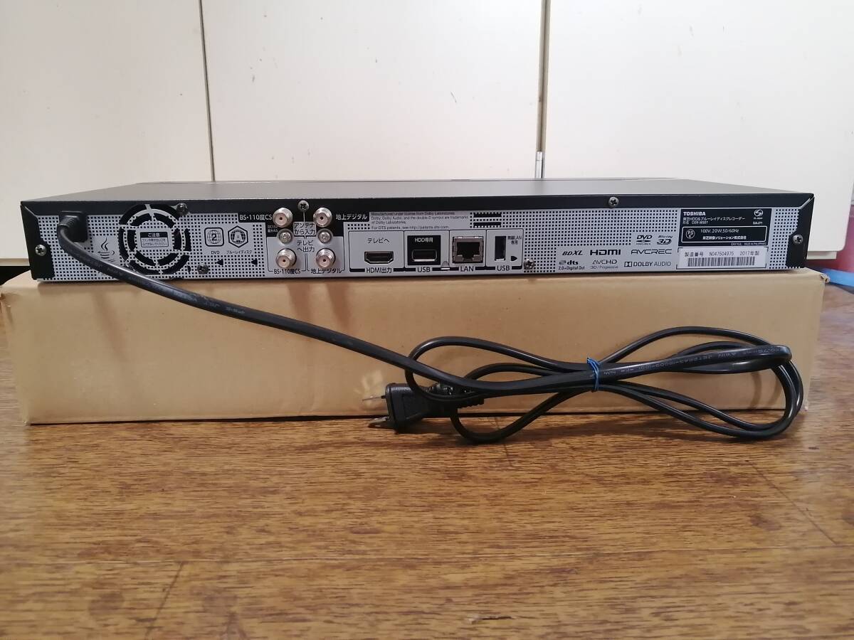送料80S 東芝 HDD& BD DVD レコーダ－DBR-W507 HDDを2TBに換装 録画時間4倍の184時間 カード付 分解掃除 HDD検査 整備済_画像2
