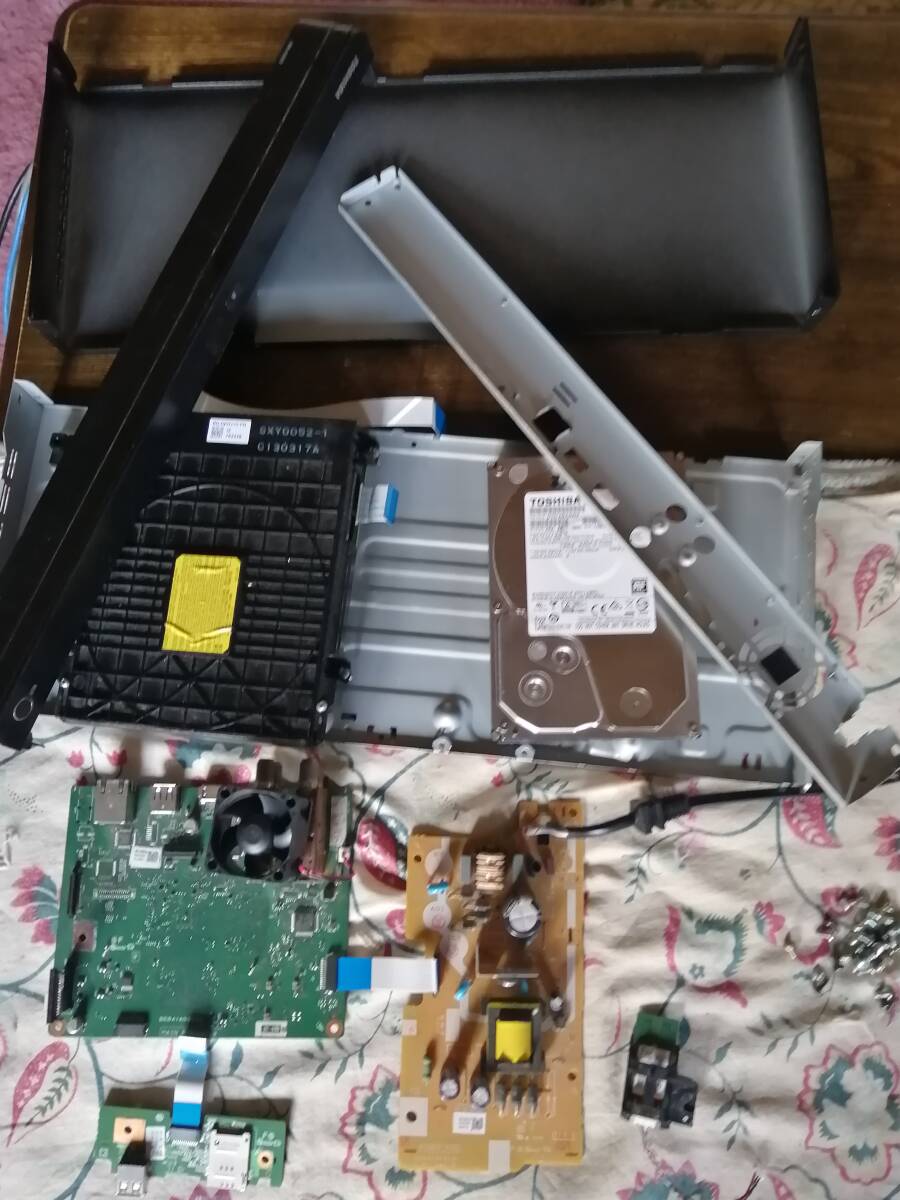 送料80S 東芝 HDD& BD DVD レコーダ－DBR-W508 HDDを2TBに換裝 録畫(huà)時(shí)間4倍の184時(shí)間 カード付 分解掃除 HDD検査使用時(shí)間591h 整備済